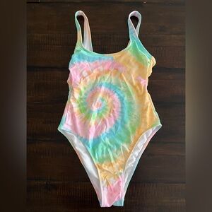 Stoney Clover Lane Tie Dye Cheeky High Leg One Piece Swimsuit
